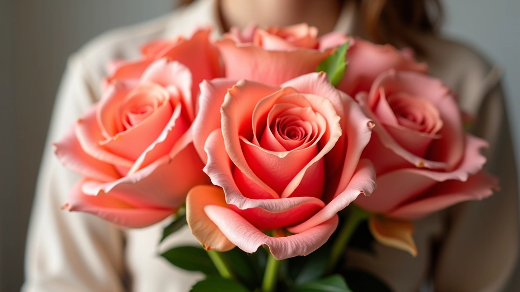 Premium selection of fresh roses and lilies used in our personalized name day bouquets